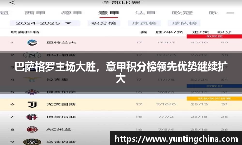 巴萨格罗主场大胜，意甲积分榜领先优势继续扩大